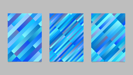Aufkleber - Modern diagonal rectangle poster background set - abstract vector stationery template