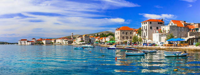 Wall Mural - Travel in Croatia. Traditional coastal village Kastela, Kastel Novi , Dalmatia