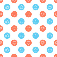 Poster - Social media seamless pattern. Vector background.