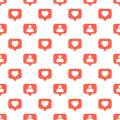 Poster - Social media seamless pattern. Vector background.