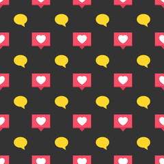 Poster - Social media seamless pattern. Vector background.