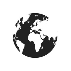 Poster - Earth globe isolated on white background. Vector illustration.