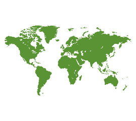 Poster - World map. Vector illustration.