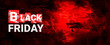 © YAROSLAV - Black friday banner. Painted with dry dirty brushes