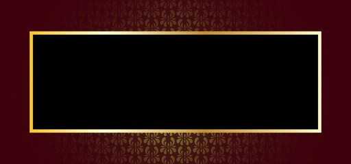 Wall Mural - elegant design with golden color isolated n black background