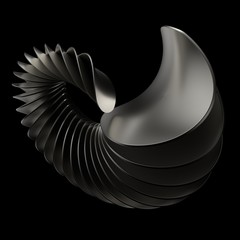 Poster - 3d render abstract figure. structure made of repetitive elements with roughness material.