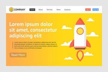 Poster - Website template design. Concept of web page design for website, mobile website and apps.