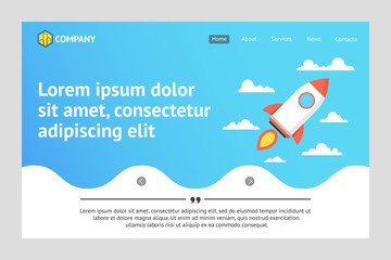Poster - Website template design. Concept of web page design for website, mobile website and apps.
