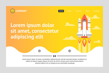 Poster - Website template design. Concept of web page design for website, mobile website and apps.
