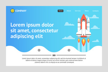 Poster - Website template design. Concept of web page design for website, mobile website and apps.