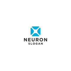 Wall Mural - Abstract Neuron Logo. vector