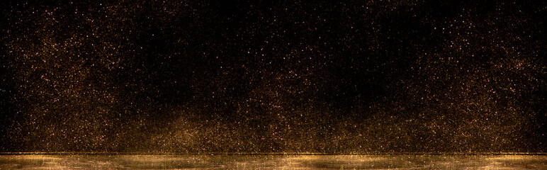 Wall Mural - abstract of christmas and bokeh light with glitter background