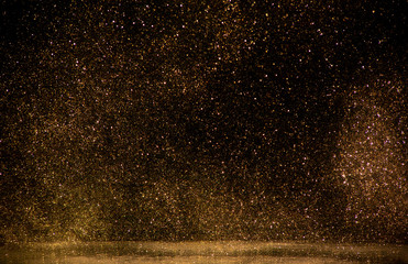 Wall Mural - abstract of christmas and bokeh light with glitter background