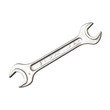© AleksViking - Silver two way metal wrench isolated on white background. 3D rendering of excellent quality in high resolution
