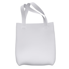 Poster - Mockup fabric bag isolated on white background. Front view. 3d rendering