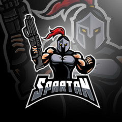 Wall Mural - Spartan warrior with weapon