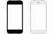 2 smartphones with blank white screen