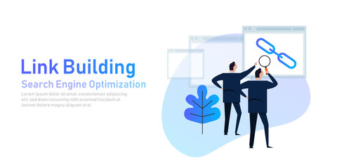 Poster - Link building. Search engine optimization create back-link between website page