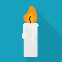 Candle Icon- Vector Illustration