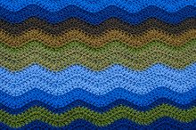 Detail Of Chevron Stitch Crochet Blanket