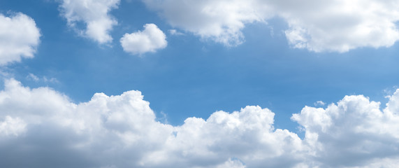 Wall Mural - panorama of a blue sky with clouds during day
