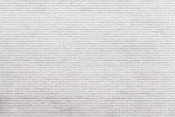  New white brick wall, frontal view