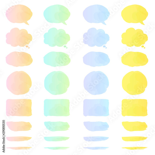 水彩の吹き出し フレームセット Stock Vector Adobe Stock 水彩の吹き出し フレームセット Stock Vector Adobe Stock