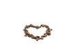 Heart shaped coffee beans. Isolated on a white background.