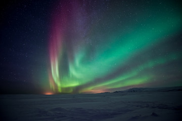 Wall Mural - Northern lights aurora borealis