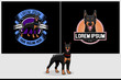 doberman dog animal cartoon character vector logo template