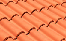 New Red Roof Tiles Closeup