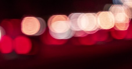 Poster - bokeh effect timelapse of highway traffic - busy traffic on highway road with blurred cars light tra