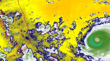 Wall Mural - 2019 hurricane dorian time lapse satellite imagery. bahamas landfall band 10 this work was created u