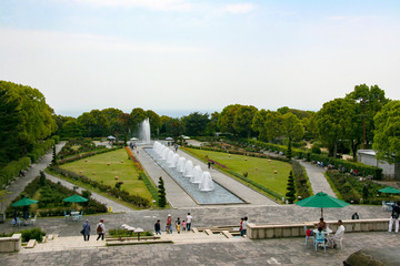 神戸・須磨離宮公園の噴水広場