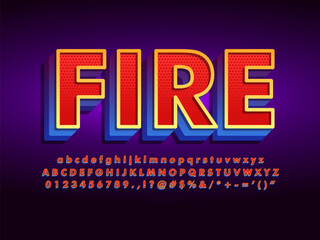 Sticker - red text effect with detailed texture and hot color, thermal hot alphabet, trendy red summer font 