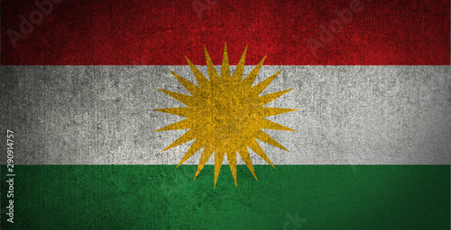 Kurdistan Flag Texture Fototapete
