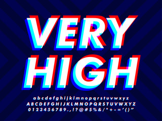 Poster - 3d modern glitch text effect