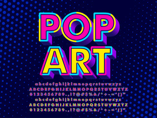 Fototapete - 3D Pop Art Text Effect