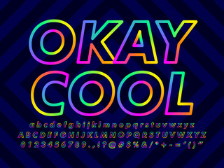 Fototapete - Minimalist Colorful Text Effect