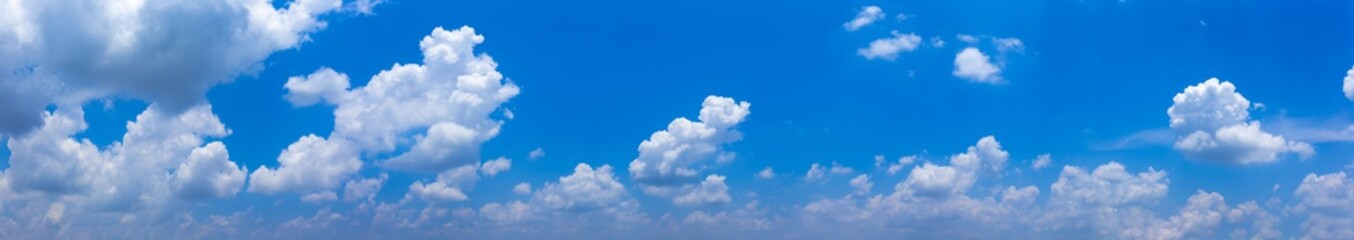Wall Mural - ฺBlue sky with tiny clouds. Panorama