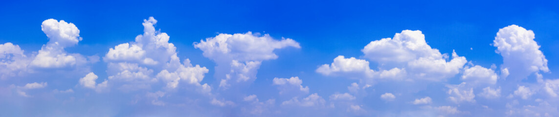 Wall Mural - Blue sky with tiny clouds. Panorama