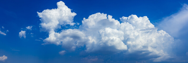 Wall Mural - Blue sky with tiny clouds.Panorama