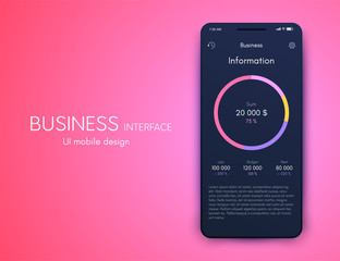 Vector graphics mobile infographics with three options. Template for creating mobile applications, workflow layout, diagram, banner, web design, business reports with 3 steps