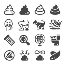 Poop And Shit Icon Set,vector And Illustration 