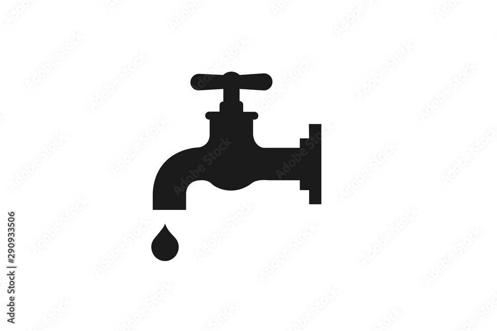 water tap icon vector illustration - obrazy, fototapety, plakaty 