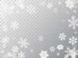 © SunwArt - Winter snowflakes border simple vector background.