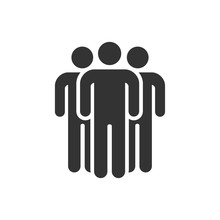 Group Of People Icon Simple Flat Style Illustration