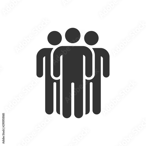 Fotomural Group of people icon simple flat style illustration