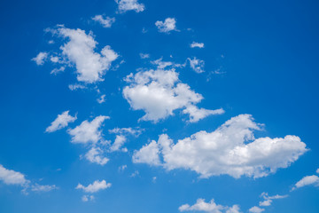 Poster - blue sky with white clouds