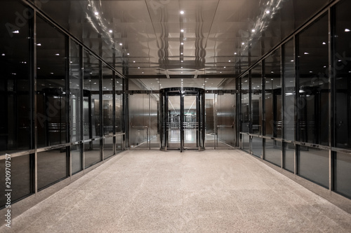Fotografía interior of modern building business office hall city study lawer metal steel co
